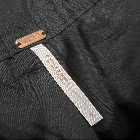 Free People Black Eyelet Lace Button Up Black shorts size 6 - Picture 6 of 13